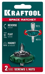 KRAFTOOL SPACE Ratchet суперкомпактная реверсивная трещотка для бит и головок (25890) zb  25890