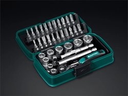 KRAFTOOL X-Drive 35, 35 предм., универсальный набор инструмента 1/4″ (27974) zb  27974