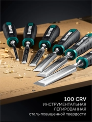 KRAFTOOL GRAND стамеска-долото с двухкомпонентной рукояткой, 12 мм zb  1818-12