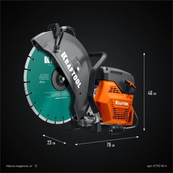KRAFTOOL 3700 Вт, 400 мм, диск в комплекте, бензорез по бетону (бетонорез) (K770-16 H) zb  k770-16 h