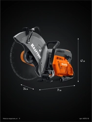 KRAFTOOL 4800 Вт, 400 мм, без диска, бензорез по бетону (бетонорез) (K970-16) zb  k970-16