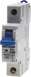 СВЕТОЗАР ВА-60, 1P, 50А, C, 6кА, автоматический выключатель (SV-49061-50-C) zb  sv-49061-50-c