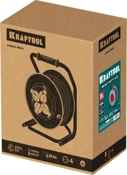 KRAFTOOL КГ 3х2.5 30м 4000Вт IP44, HEAVY DUTYСиловой удлинитель на стальной катушке (55086-30) zb  55086-30_z01