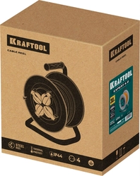 KRAFTOOL ПВС 3х2.5 30м 4000Вт IP44, Силовой удлинитель на стальной катушкеEXPERT (55089-30) zb  55089-30
