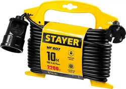 Удлинитель на рамке ″MF 207″, 10 м, 2200 Вт, 1 гнездо, ПВС 2х0,75 мм2, STAYER zb  55014-10_z01