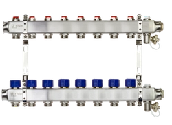 Ридан 088U0978R — Комплект коллекторов SSM-8R set с кронштейнами, ручным воздухоотводчиком, сливным краном и торцевой заглушкой, 8 контуров 088u0978r