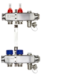 Ридан 088U0952R — Комплект коллекторов SSM-2RF set с расходомерами, кронштейнами, ручным воздухоотводчиком, сливным краном и торцевой заглушкой, 2 контура 088u0952r