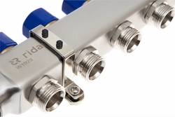 Ридан 088U0961R — Комплект коллекторов SSM-11RF set с расходомерами, кронштейнами, ручным воздухоотводчиком, сливным краном и торцевой заглушкой, 11 контуров 088u0961r