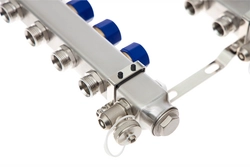 Ридан 088U0962R — Комплект коллекторов SSM-12RF set с расходомерами, кронштейнами, ручным воздухоотводчиком, сливным краном и торцевой заглушкой, 12 контуров 088u0962r