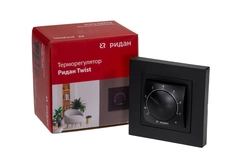 21RT0102R — Ридан Twist (Твист) терморегулятор черный IP 21, размеры 84 x 84 x 53 мм, диапазон регулирования температуры 5...42 °С 21rt0102r