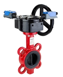 Дисковый поворотный затвор с редуктором REON тип RSV811-GEAR-КВ DN 125 в комплекте с концевыми выключателями 125rsv811-g-кв