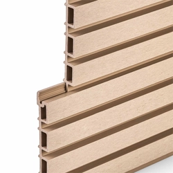 Фасадная реечная панель EasyDecking Вуд-Икс 219х26х3010 Бежевый Шлифованная LT 27471