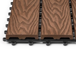 Садовая плитка EasyDecking 300х300х21 Венге (в 1 уп. - 11 шт., 1 м2) LT 33839