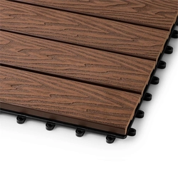 Садовая плитка EasyDecking 300х300х21 Венге (в 1 уп. - 11 шт., 1 м2) LT 33839