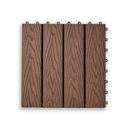 Садовая плитка EasyDecking 300х300х21 Венге (в 1 уп. - 11 шт., 1 м2) LT 33839