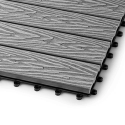 Садовая плитка EasyDecking 300х300х21 Серый (в 1 уп. - 11 шт., 1 м2) LT 33842