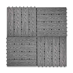 Садовая плитка EasyDecking 300х300х21 Серый (в 1 уп. - 11 шт., 1 м2) LT 33842