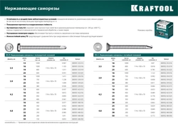 KRAFTOOL  DS-C, 13 х 4.2 мм, А2, сверло, потайная головка, ТХ20, 600 шт, саморез нержавеющий (300932-42-013) 300932-42-013