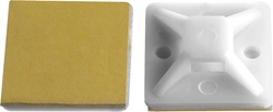 ЗУБР  ПХС, 25 x 25 мм, нейлон, 100 шт, белая, самоклеющаяся площадка под хомут-стяжку (30915-25) 30915-25