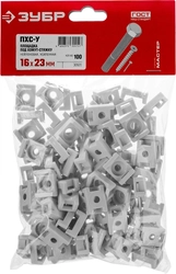 ЗУБР  ПХС-У, 16 x 23 мм, нейлон, 100 шт, белая, усиленная площадка под хомут-стяжку (30920) 30920