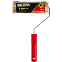 MIRAX  SYNTEX, 40 х 180 мм, бюгель 6 мм, ворс 18 мм, полиакрил/полиэстер, все виды ЛКМ, малярный валик (03715-18) 03715-18
