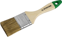 STAYER  LASUR, 50 мм, 2″, смешанная щетина, деревянная ручка, для высокотекучих ЛКМ, плоская кисть (01031-50) 01031-50