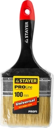 STAYER  Universal, 100 мм, 4″, светлая, натуральная щетина, деревянная ручка, все виды ЛКМ, плоская кисть, Professional (0104-100) 0104-100