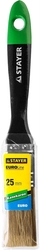 STAYER  UNIVERSAL-ARTEX, 25 мм, 1″, искусственная щетина, деревянная ручка, для высокотекучих ЛКМ, плоская кисть (0106-025) 0106-025
