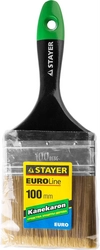STAYER  UNIVERSAL-ARTEX, 100 мм, 4″, искусственная щетина, деревянная ручка, для высокотекучих ЛКМ, плоская кисть (0106-100) 0106-100