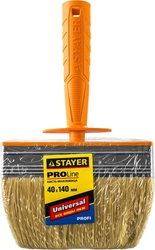 STAYER  Universal MINI, 4 х 14 см, светлая натуральная щетина, пластмассовый корпус, все виды ЛКМ, макловица, Professional (0182-14) 0182-14