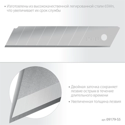 STAYER  25 мм, 5 шт, сегментированные лезвия, Professional (09179-S5) 09179-S5