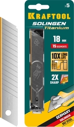 KRAFTOOL  18 мм, 5 шт, сегментированные лезвия (09606-TIN-18-S5) 09606-TIN-18-S5_z02
