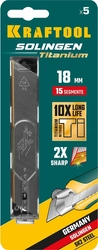 KRAFTOOL  18 мм, 5 шт, сегментированные лезвия (09606-TIN-18-S5) 09606-TIN-18-S5_z02