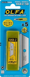 OLFA  SK-4, 5 шт, 17.5 мм, из нержавеющей стали, трапециевидное лезвие (OL-SKB-2/5B) OL-SKB-2/5B