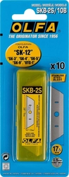 OLFA  SK-12, 10 шт, 17.5 мм, из нержавеющей стали, трапециевидное лезвие (OL-SKB-2S/10B) OL-SKB-2S/10B