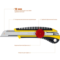 STAYER  KS-18, 18 мм, нож с винтовым фиксатором, Professional (09161) 09161_z01