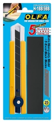 OLFA  25 мм, в комплекте с лезвиями EXCEL BLACK 5 шт, нож (OL-H-1BB/5BB ) OL-H-1BB/5BB