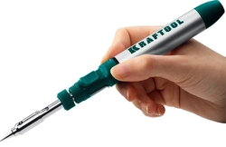 KRAFTOOL  SolderGas, 70 B, 30 - 70 Вт, 1300°С, горелка, фен, набор 8 в 1, газовый паяльник (55504-H8) 55504-H8