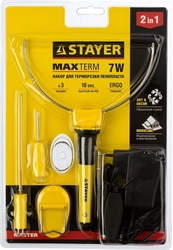 STAYER  MAXterm, 7 Вт, в наборе: 3 насадки, аккуратный рез пенопласта + пластика, прибор для художественной резки (45257-H3) 45257-H3