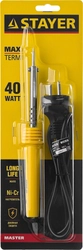 STAYER  MAXTerm, 40 Вт, конус, электропаяльник с пластиковой рукояткой (55305-40) 55305-40