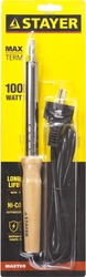 STAYER  MAXTerm, 100 Вт, клин, электропаяльник с деревянной рукояткой (55310-100) 55310-100