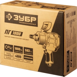 ЗУБР  ПГ-1800, 3/4″, 1800 Н·м, ударный пневматический гайковерт, Профессионал (64230) 64230