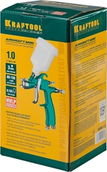 KRAFTOOL  AIRKRAFT MINI, HVLP, 1 мм, пневматический краскопульт с верхним бачком (06565-1.0) 06565-1.0