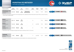 ЗУБР  T118B, 2 шт, 50 мм / 2.0 мм, T-хвост., Р6М5 сталь, по металлу толщиной 1.5-5,0 мм, полотна для лобзика, Профессионал (15593-2) 15593-2_z02