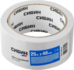 СИБИН  48 мм х 25 м, креповый, малярный скотч (12111-50) 12111-50_z01