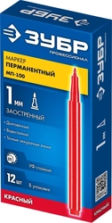 ЗУБР  МП-100, 1 мм, заостренный, красный, перманентный маркер, Профессионал (06320-3) 06320-3