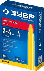 ЗУБР  2 - 4 мм, круглый, желтый, маркер-краска, Профессионал (06325-5) 06325-5