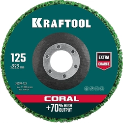 KRAFTOOL  125 х 22.2 мм, круг полимерно-шлифовальный синтетический абразивный (36599-125) 36599-125