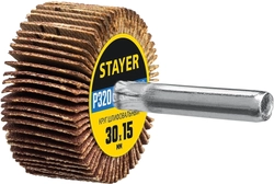 STAYER  d 30 x 15 мм, P320, на шпильке d 6 мм, круг шлифовальный лепестковый (36606-320) 36606-320