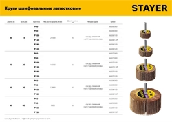 STAYER  d 30 x 15 мм, P320, на шпильке d 6 мм, круг шлифовальный лепестковый (36606-320) 36606-320
